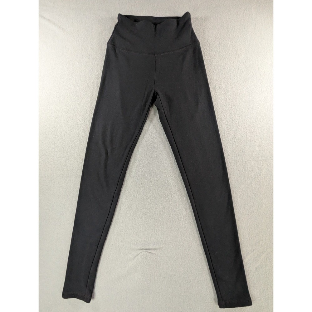 Orvis Womens Classic Collection Fleece Lined Leggings Small Black Solid